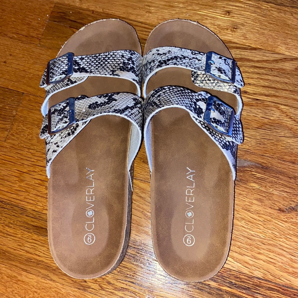 Sandals/Slip ons Size 9 BRAND NEW snakeskin